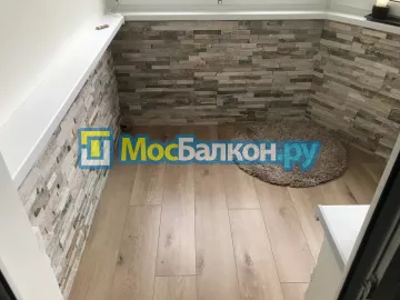 Цена на отделку лоджии декоративным камнем в Москве