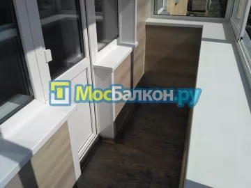 Отделка балкона и лоджии пластиковыми ПВХ панелями в Красногорске от компании МосБалкон