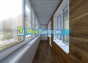 Отделка балкона и лоджии пластиковыми ПВХ панелями в Красногорске от компании МосБалкон